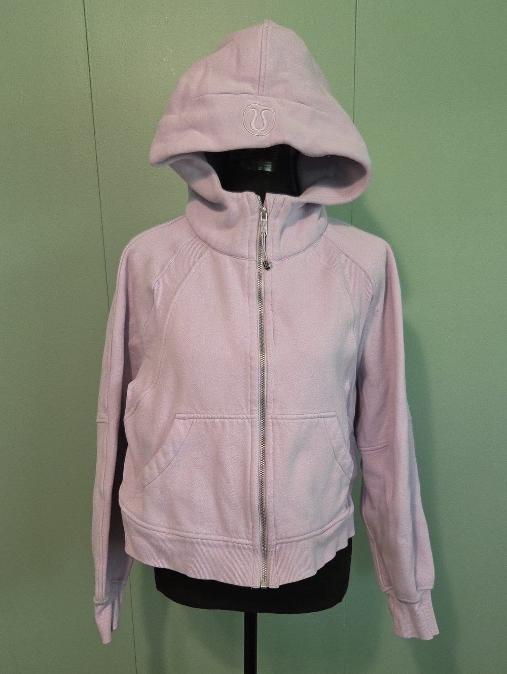 lululemon athletica lavender zip-up hooded jacket Sweatshirt Size M /L